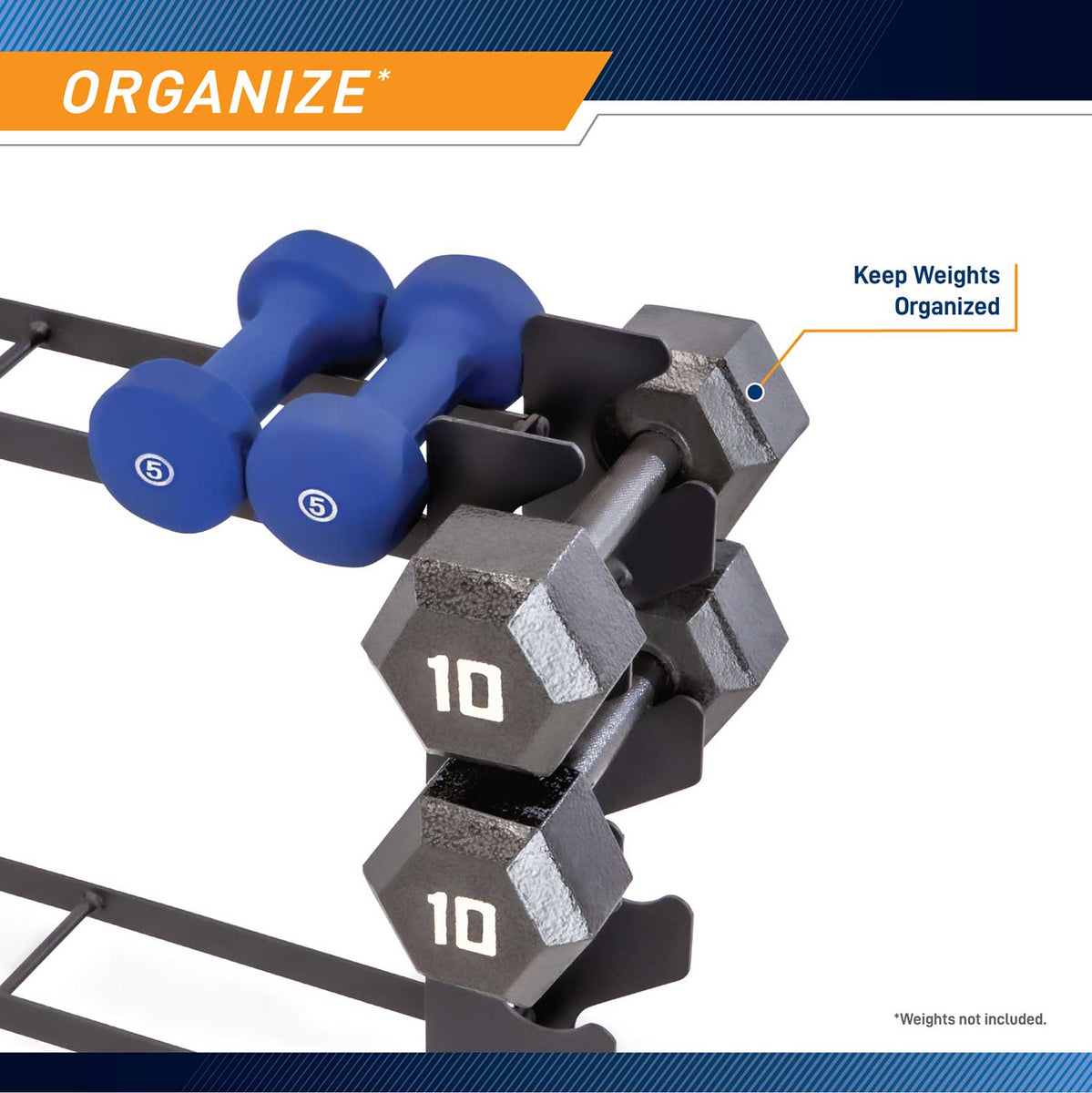 Compact shop weight rack