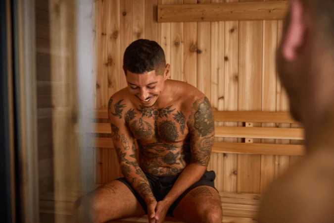 Almost Heaven Grayson 4-Person Indoor Sauna (Respite Series - Hybrid Option)
