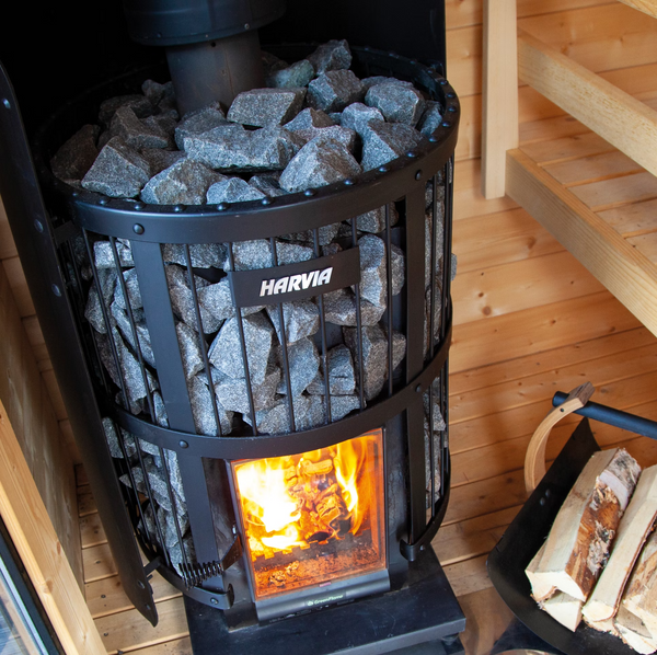 Harvia Wood Burning Stove Legend Kit + Smoke Pipe Cover