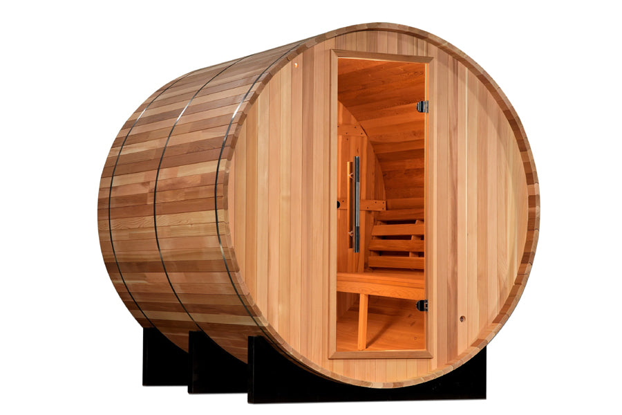 New 2026 "Uppsala" 4 Person Barrel Traditional Steam Sauna