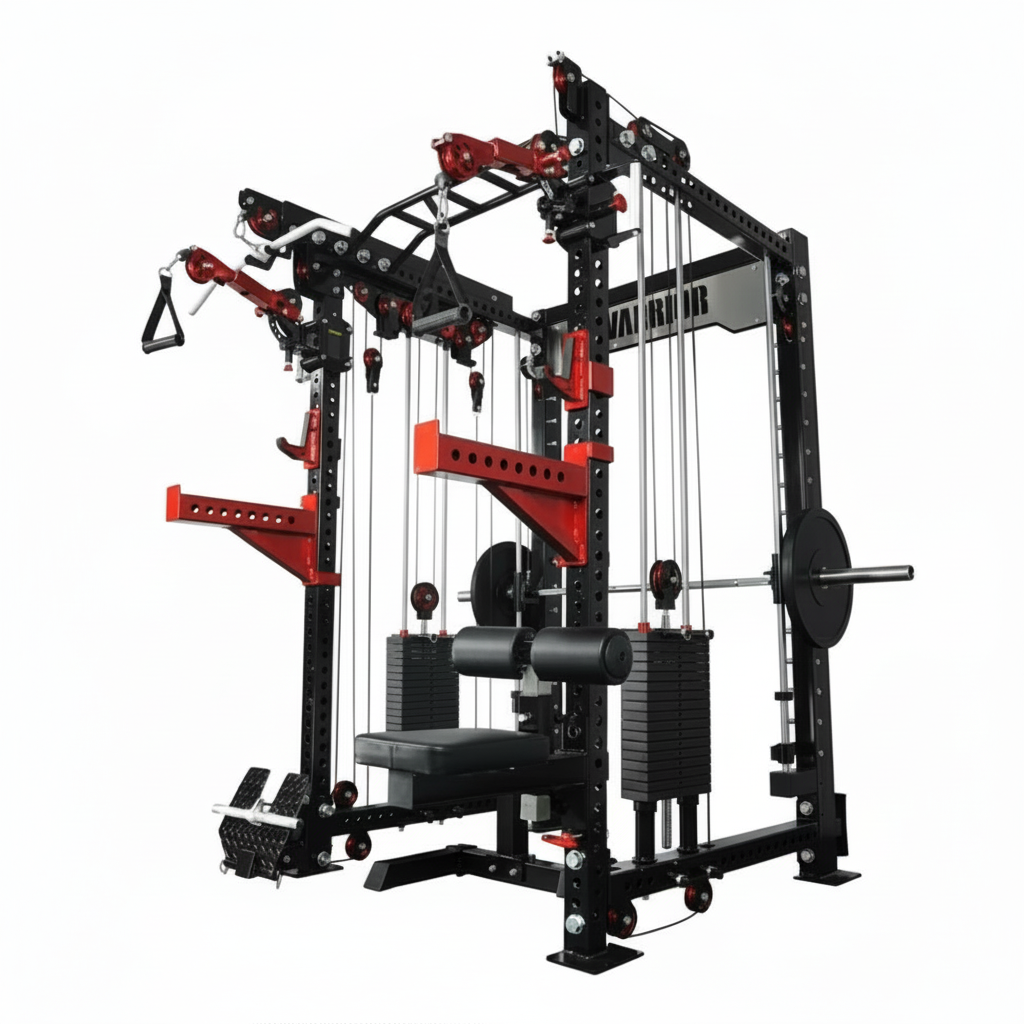 Warrior 3.5 Cable Crossover Pulley Power Rack Gym System with Lat Pulldown