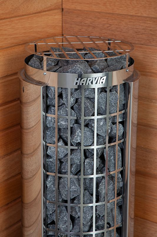 Harvia 8.0kW Stainless Steel Cilindro Heater | Built-in Controls