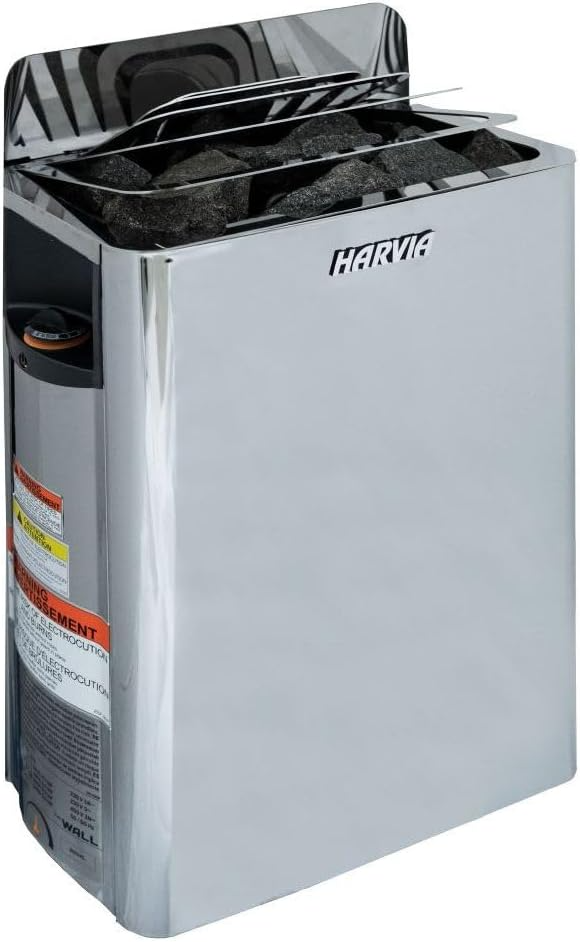 Harvia 8.0kW Stainless Steel Wall Heater | Built-in Controls