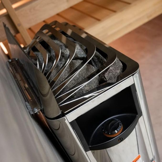 Harvia 8.0kW Stainless Steel Wall Heater | Built-in Controls
