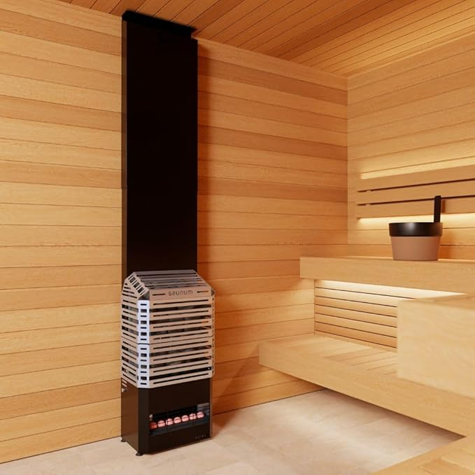 Saunum Air 7 | 6.4kW Stainless Steel Finish Sauna Heater Package