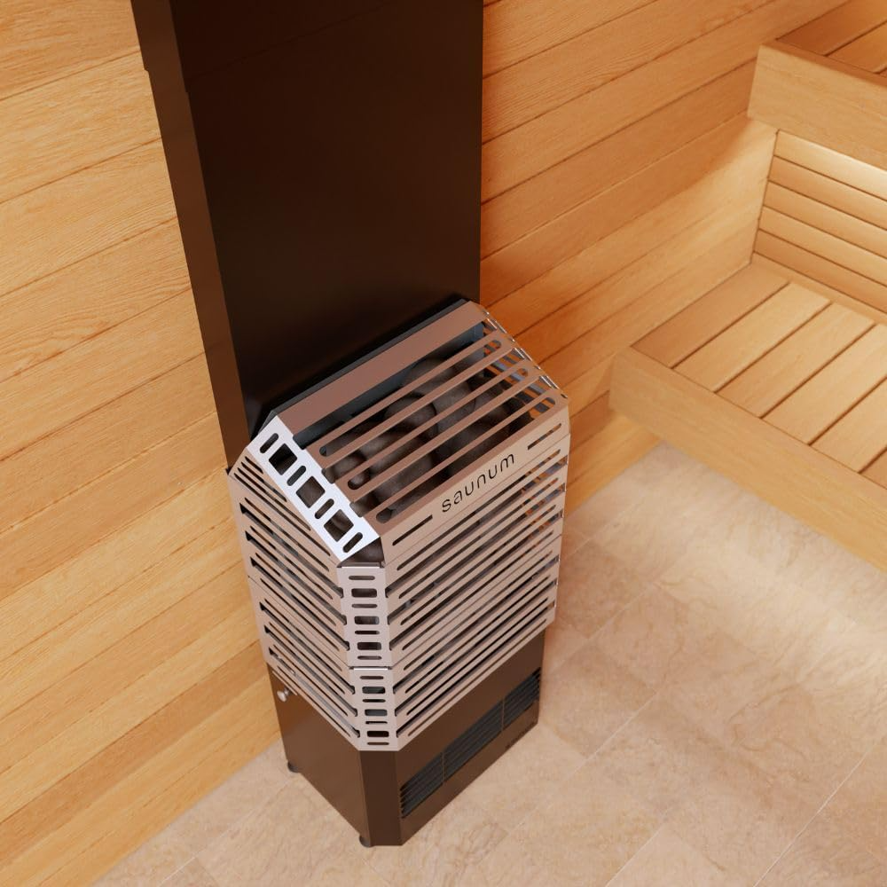 Saunum Air 7 | 6.4kW Stainless Steel Finish Sauna Heater Package