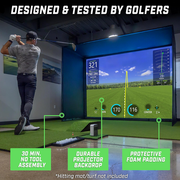 10 x 8 ft Golf Simulator Enclosure Net