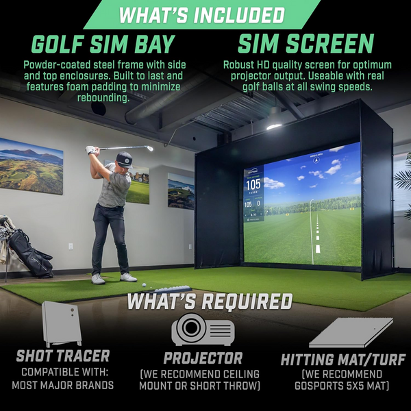 10 x 8 ft Golf Simulator Enclosure Net