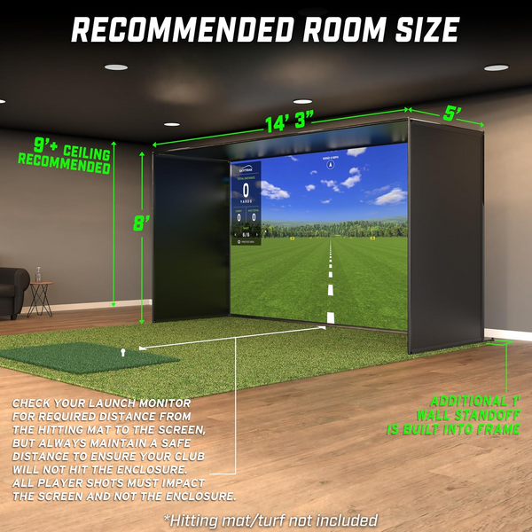 14 x 8 ft Golf Simulator Enclosure Net