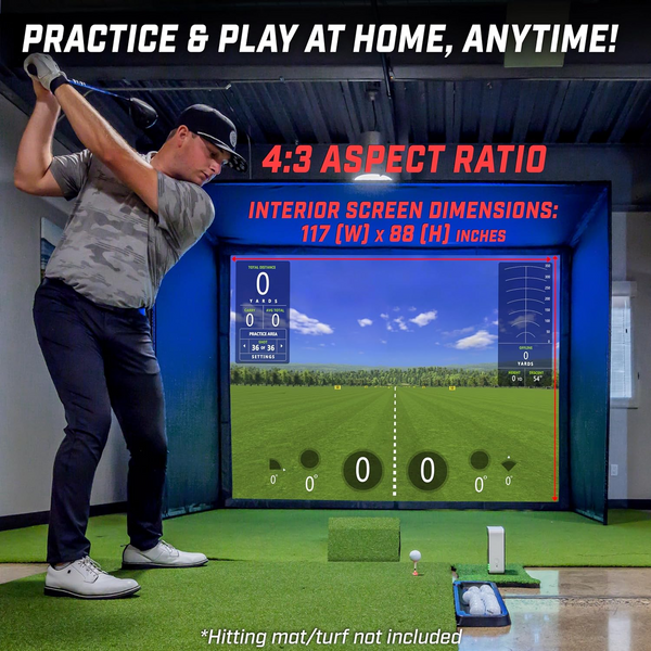 10 x 8 ft Golf Simulator Enclosure Net