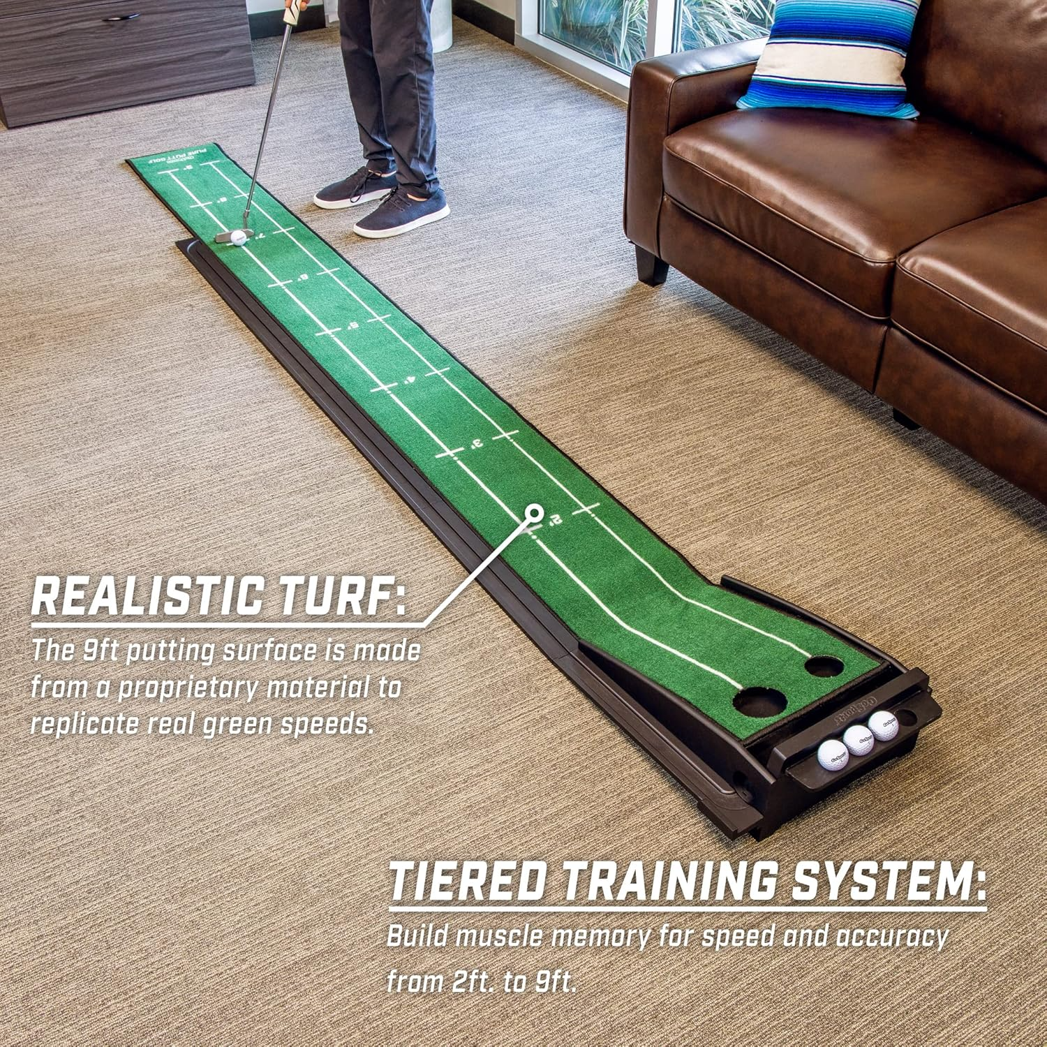 Pure Putt Golf 9 ft Putting Green Ramp