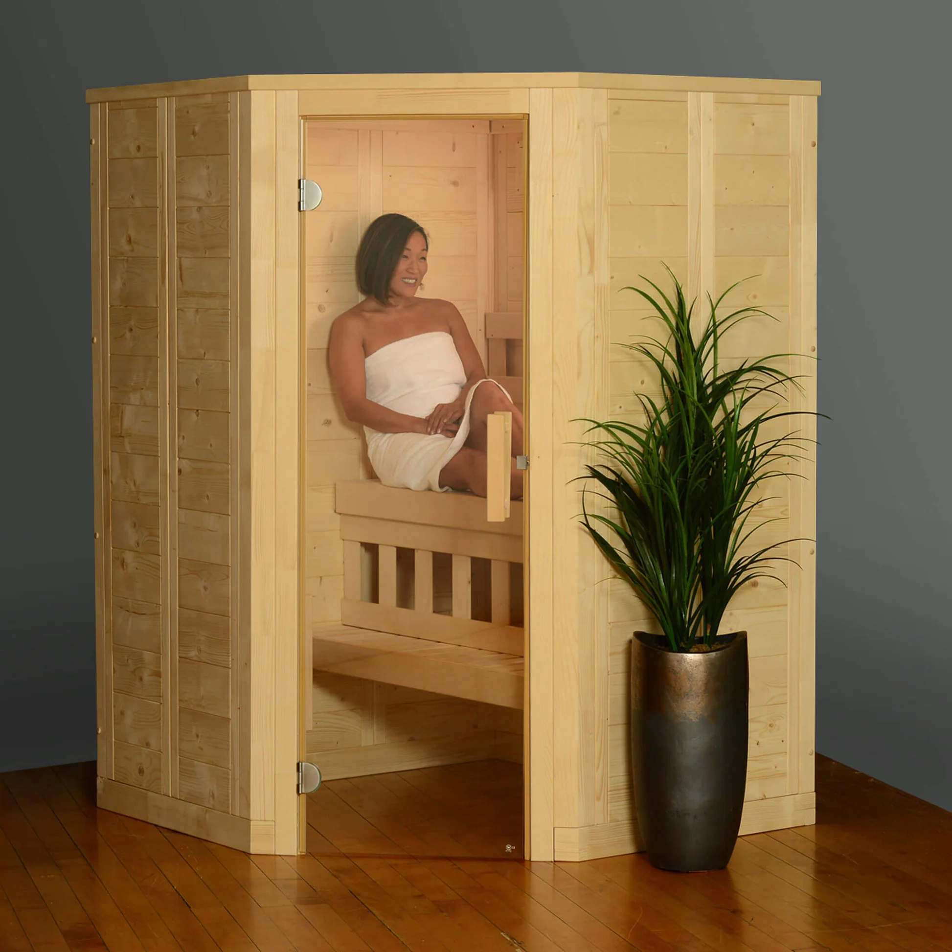 Almost Heaven Sutton 2-person Indoor Corner Sauna (Element Series)
