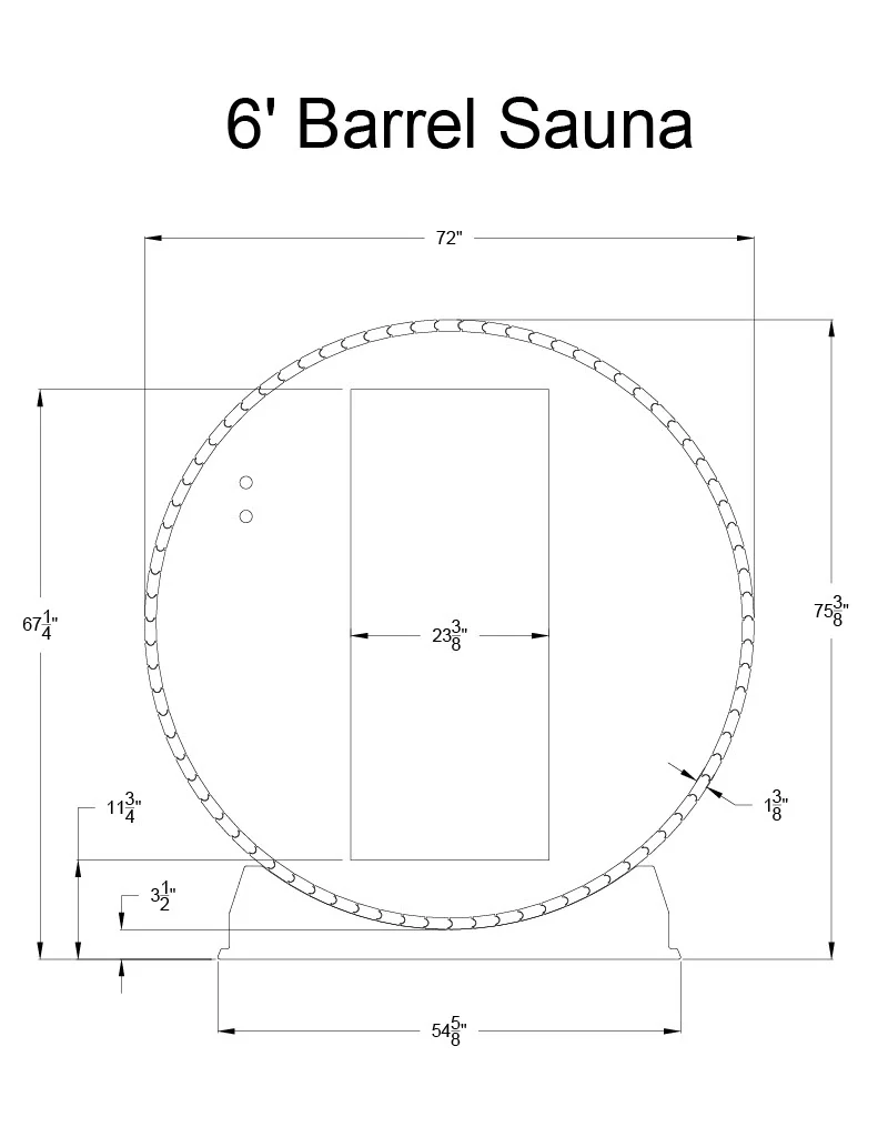 Almost Heaven Charleston 4-Person Canopy Barrel Sauna