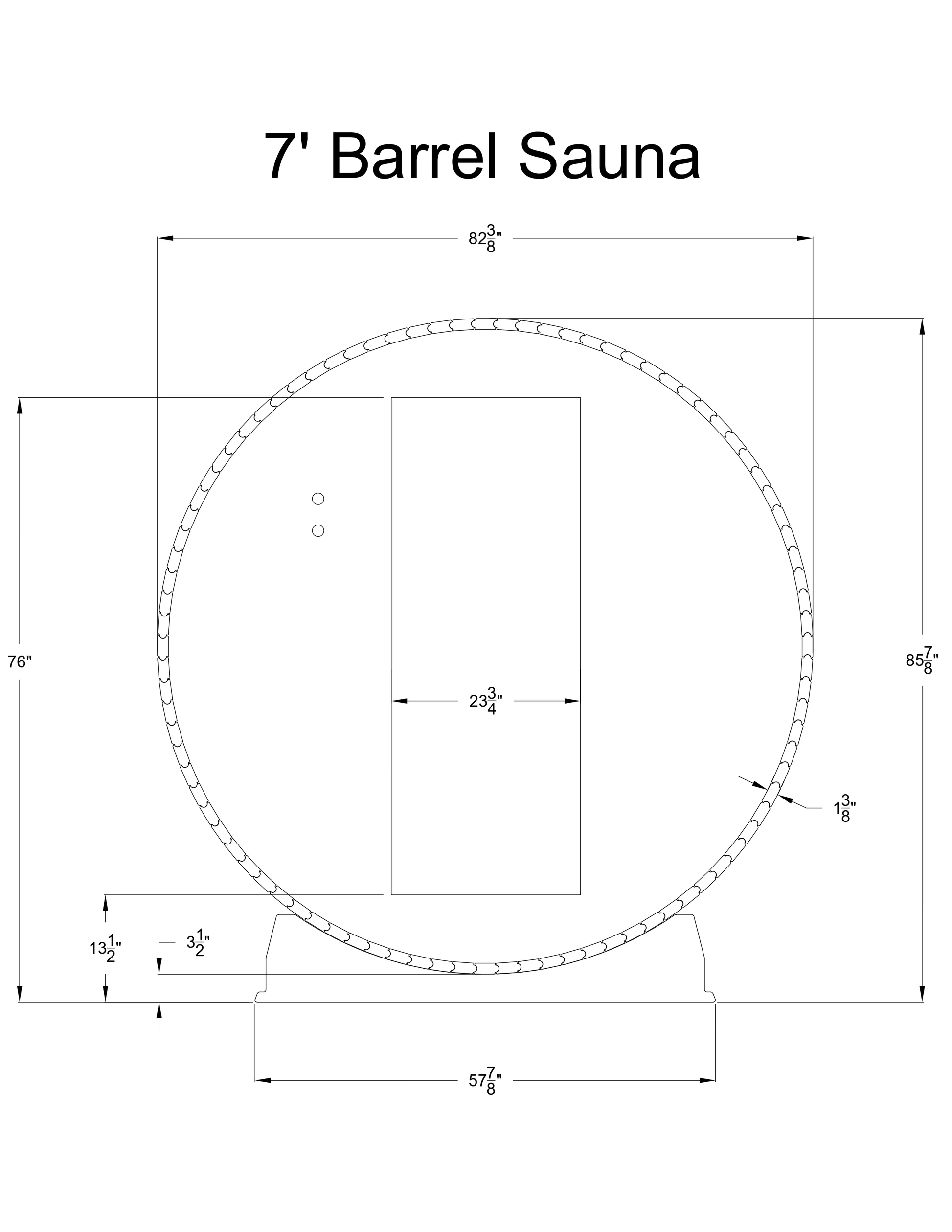 Almost Heaven Grandview 4-6 Person Canopy Barrel Sauna