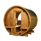 Almost Heaven Evander 6-Person Half-Moon Canopy Barrel Sauna (Heritage Collection)