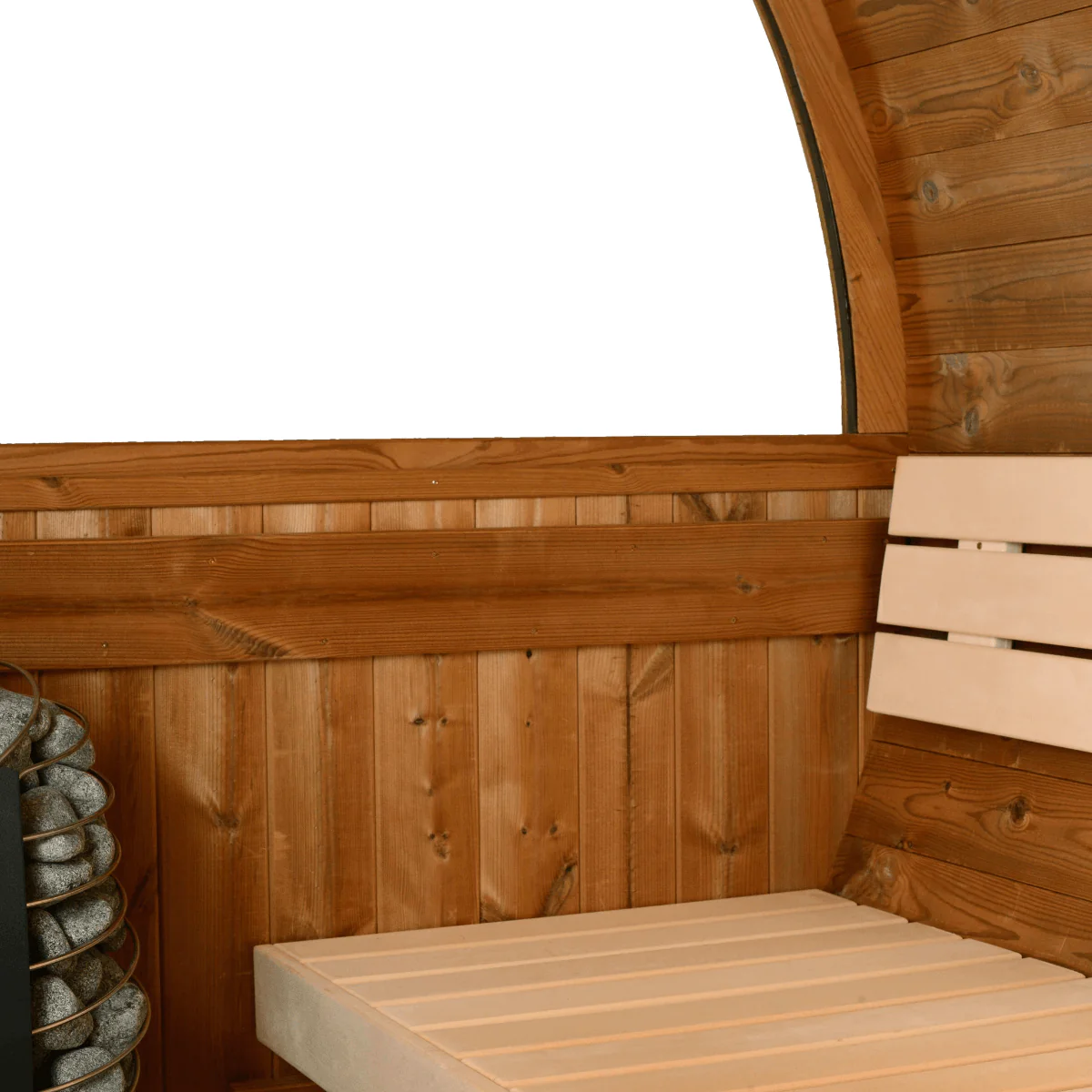 Almost Heaven Takoa 4-6 Person Half Moon Barrel Sauna (Heritage Collection)