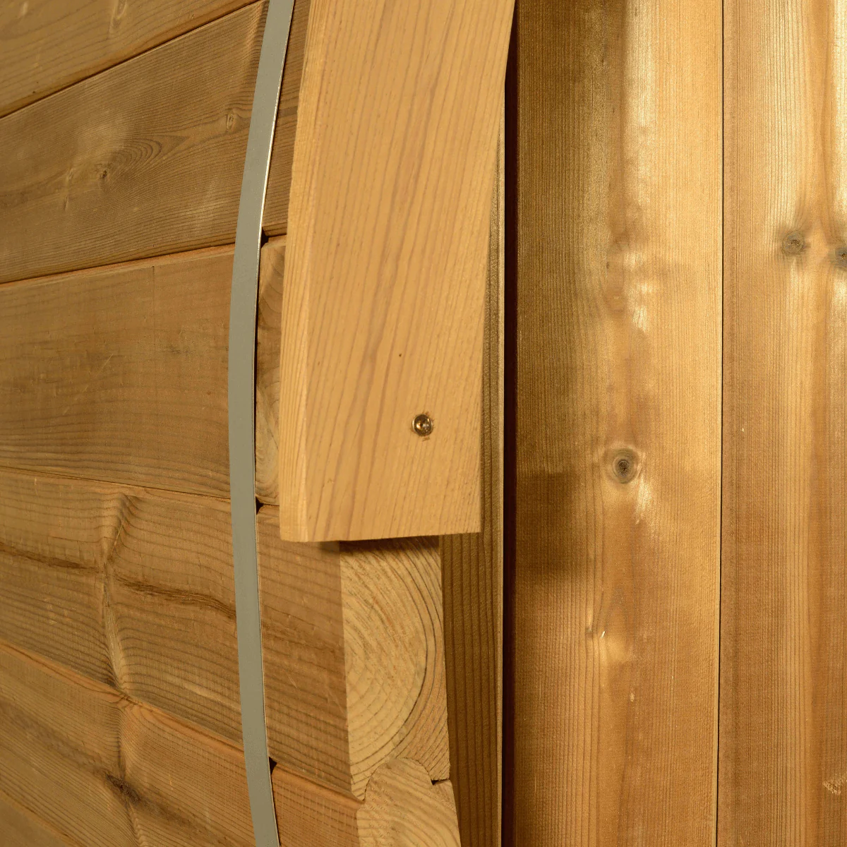 Almost Heaven Evander 6-Person Half-Moon Canopy Barrel Sauna (Heritage Collection)