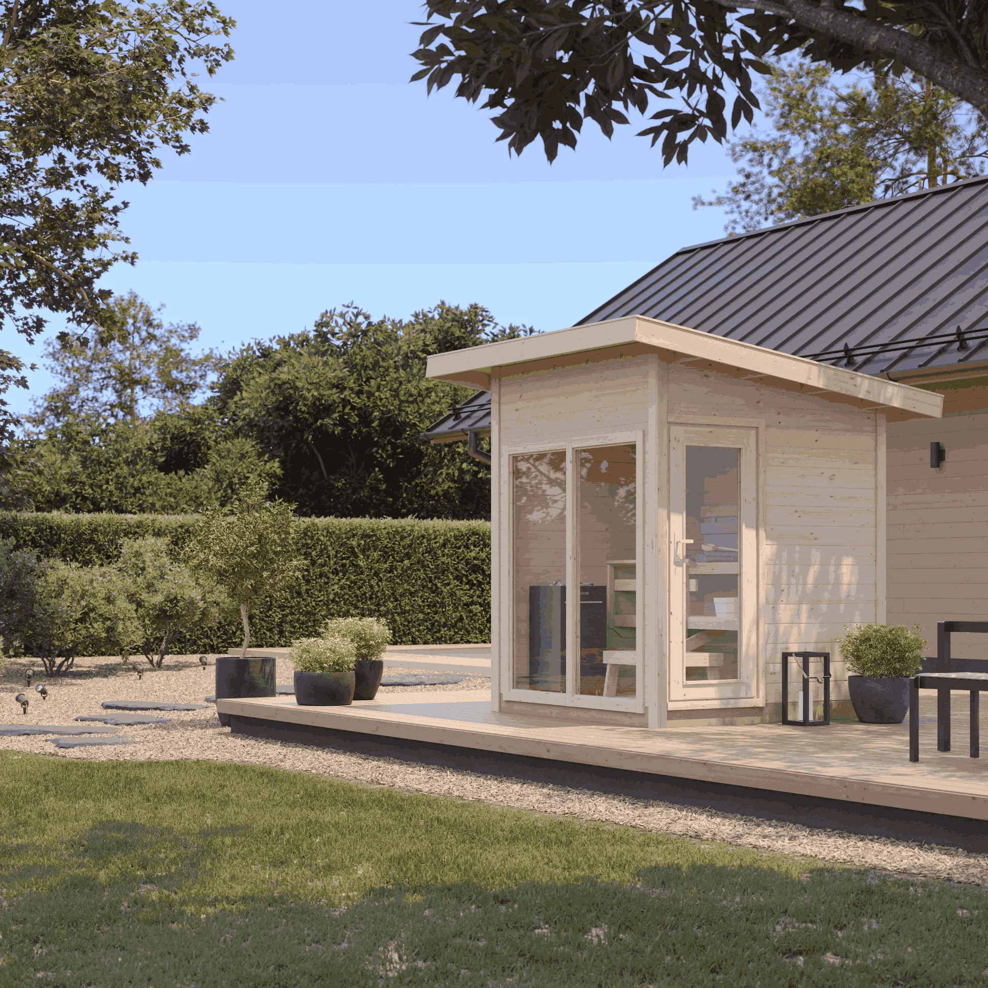 Almost Heaven 4-Person View Outdoor Sauna (Heritage Collection)