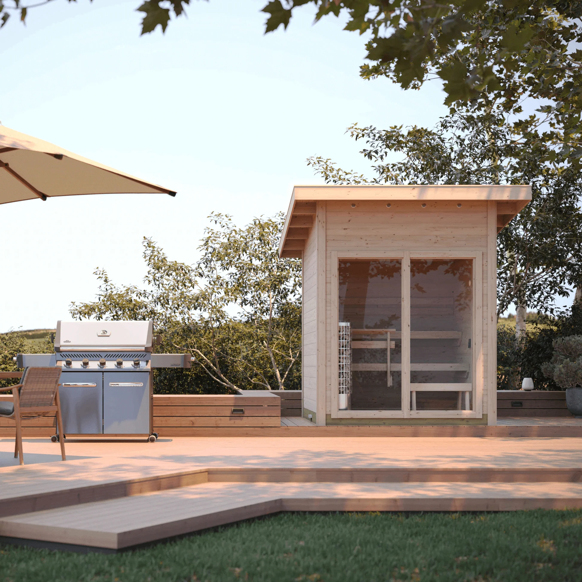 Almost Heaven 4-Person View Outdoor Sauna (Heritage Collection)