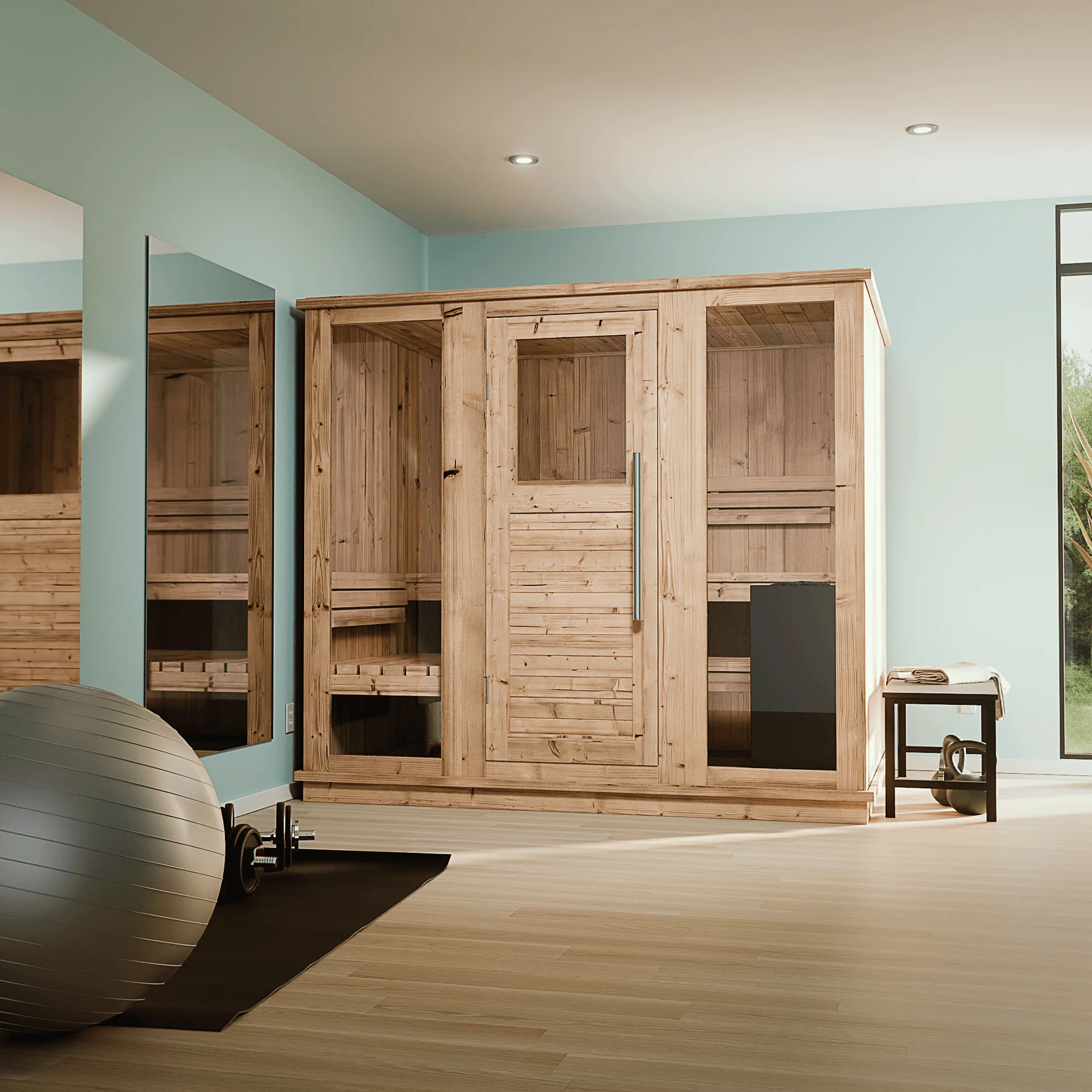Almost Heaven Bridgeport 6-Person Indoor Sauna (Respite Series - Hybrid Option)