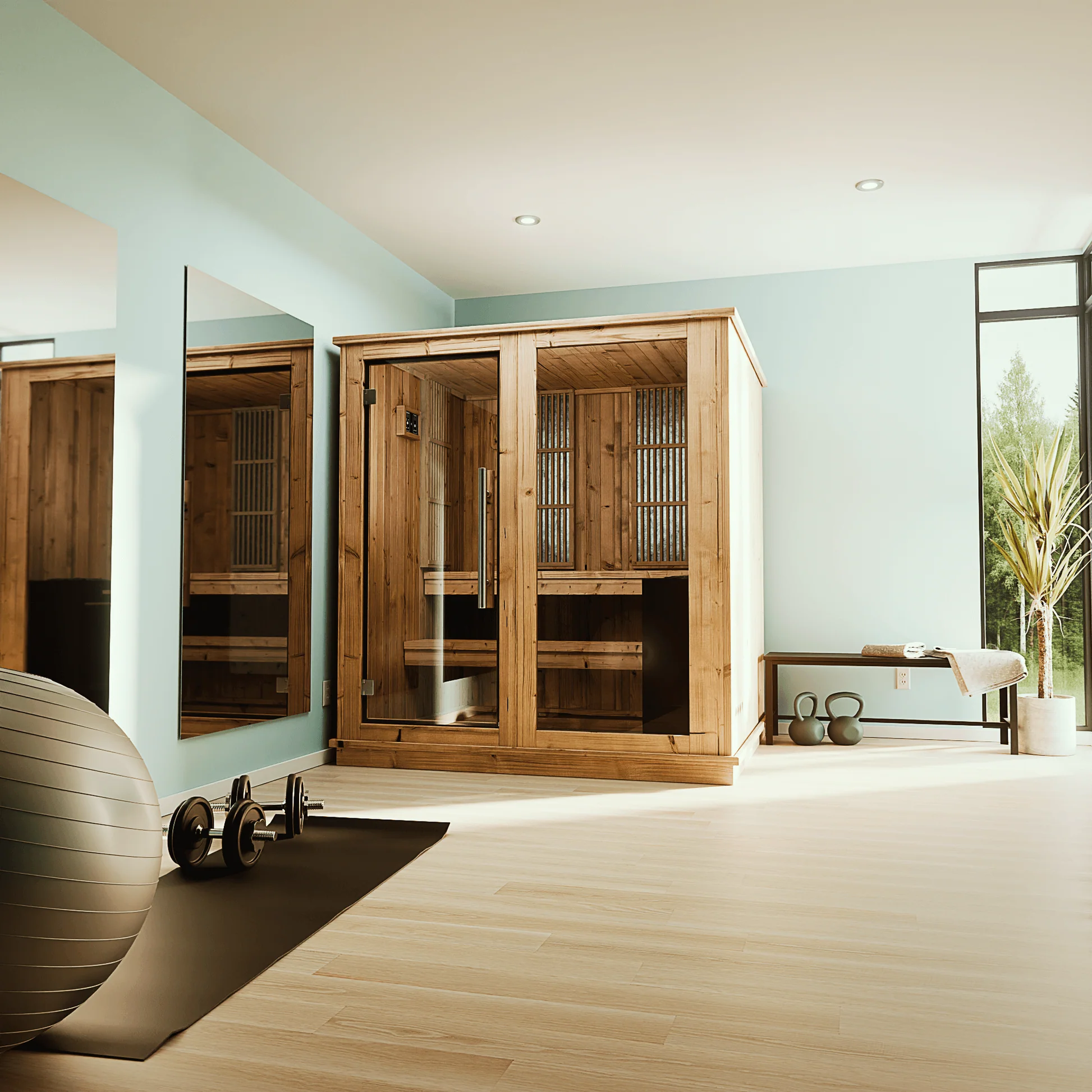 Almost Heaven Rainelle 4-Person Indoor Sauna (Respite Series - Hybrid Option)