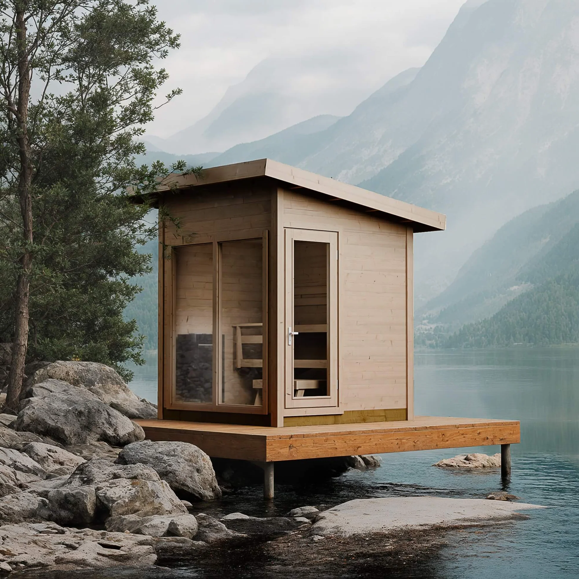 Almost Heaven 4-Person View Outdoor Sauna (Heritage Collection)