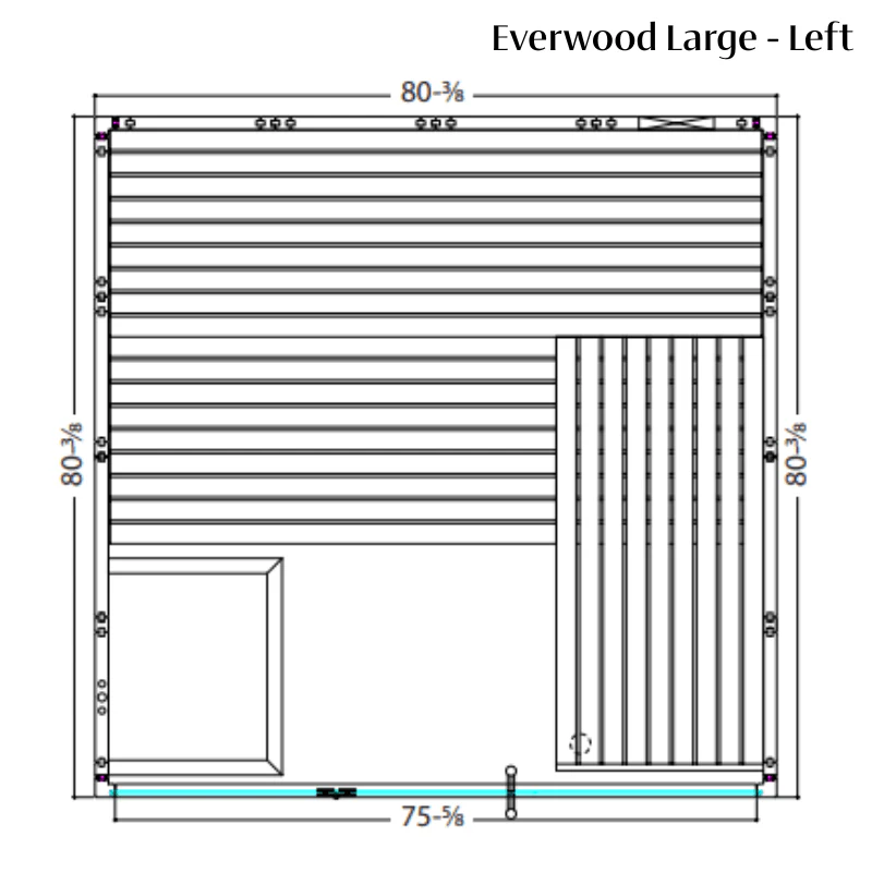 Almost Heaven Everwood 2-5 Person Indoor Sauna (Heritage Collection)