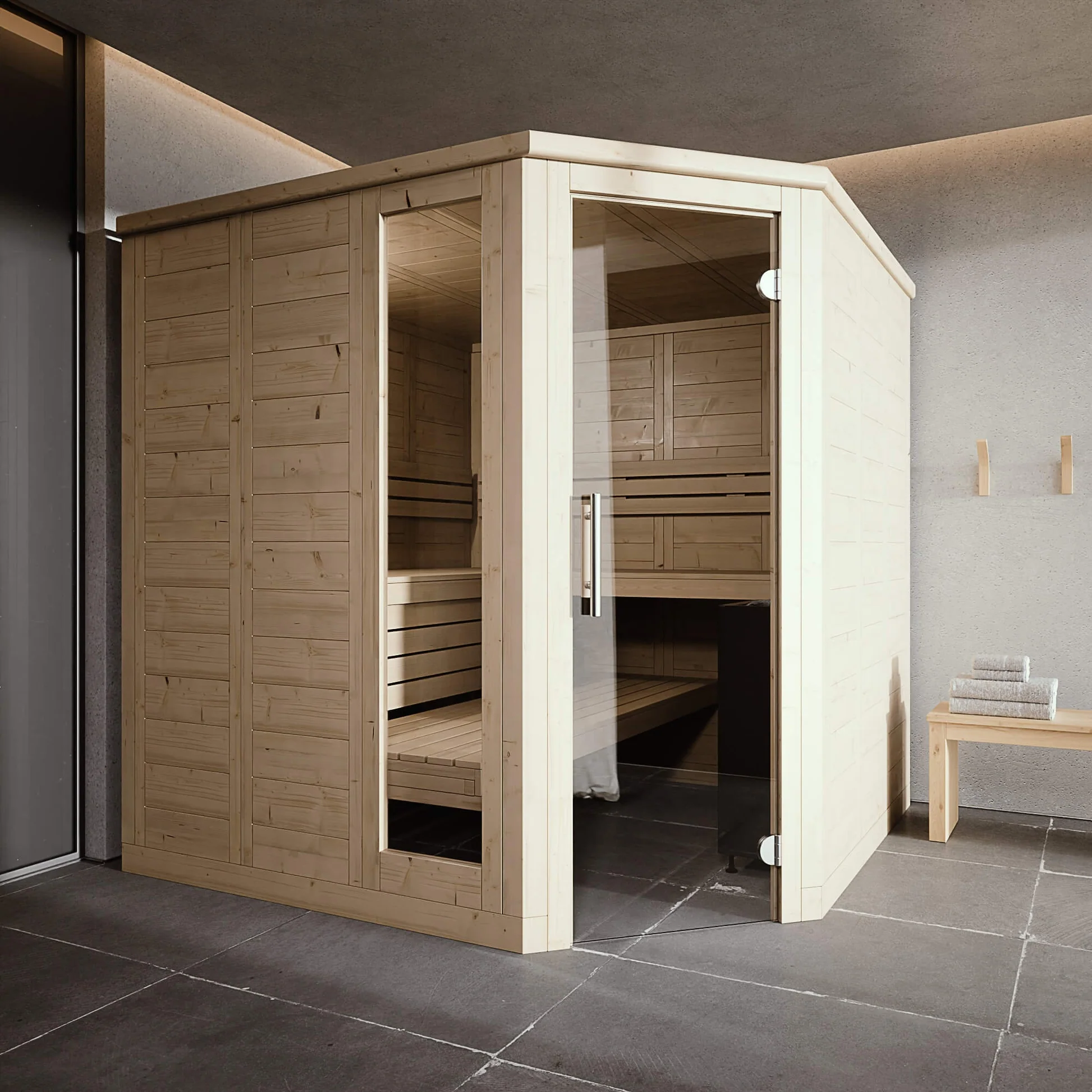 Almost Heaven Patterson 6-Person Indoor Corner Sauna (Element Series)