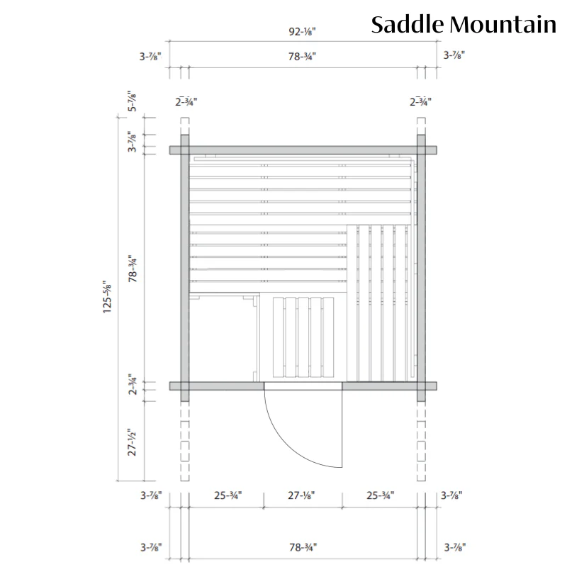 Almost Heaven Saddle Mountain 4-6 Person Outdoor Sauna (Heritage Collection)
