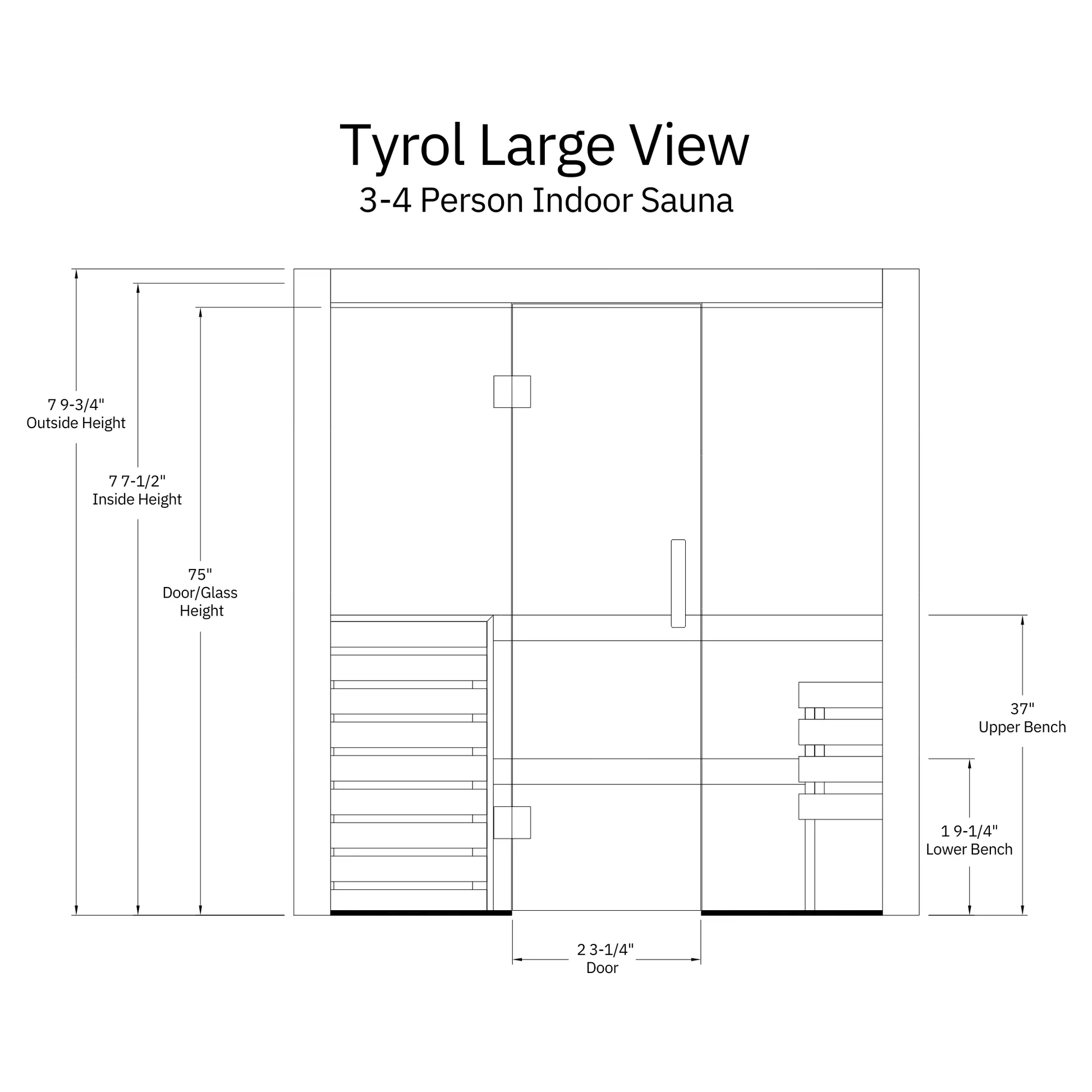 Almost Heaven Tyrol 3-5 Person Indoor Sauna (Heritage Collection)