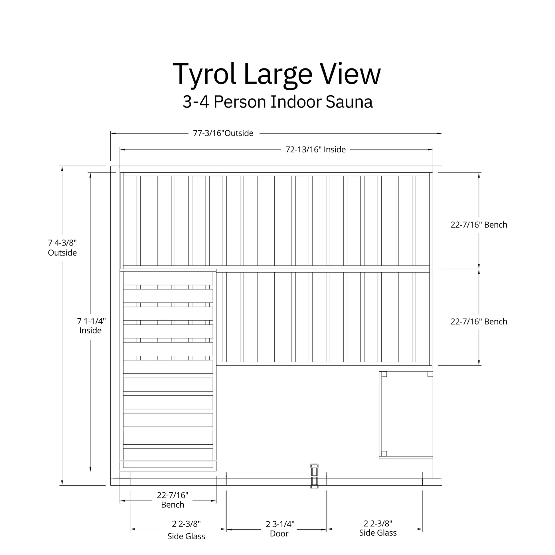 Almost Heaven Tyrol 3-5 Person Indoor Sauna (Heritage Collection)
