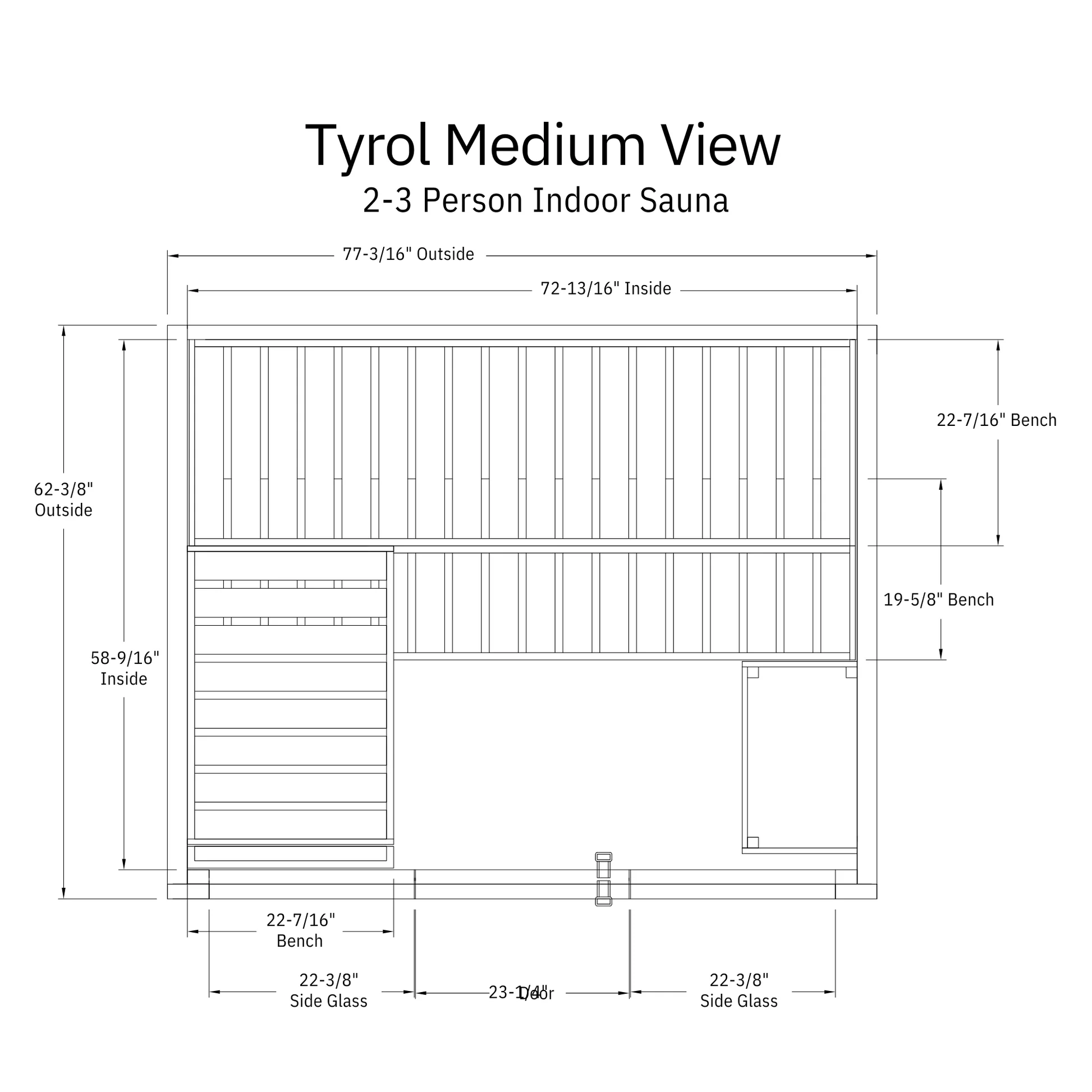 Almost Heaven Tyrol 3-5 Person Indoor Sauna (Heritage Collection)