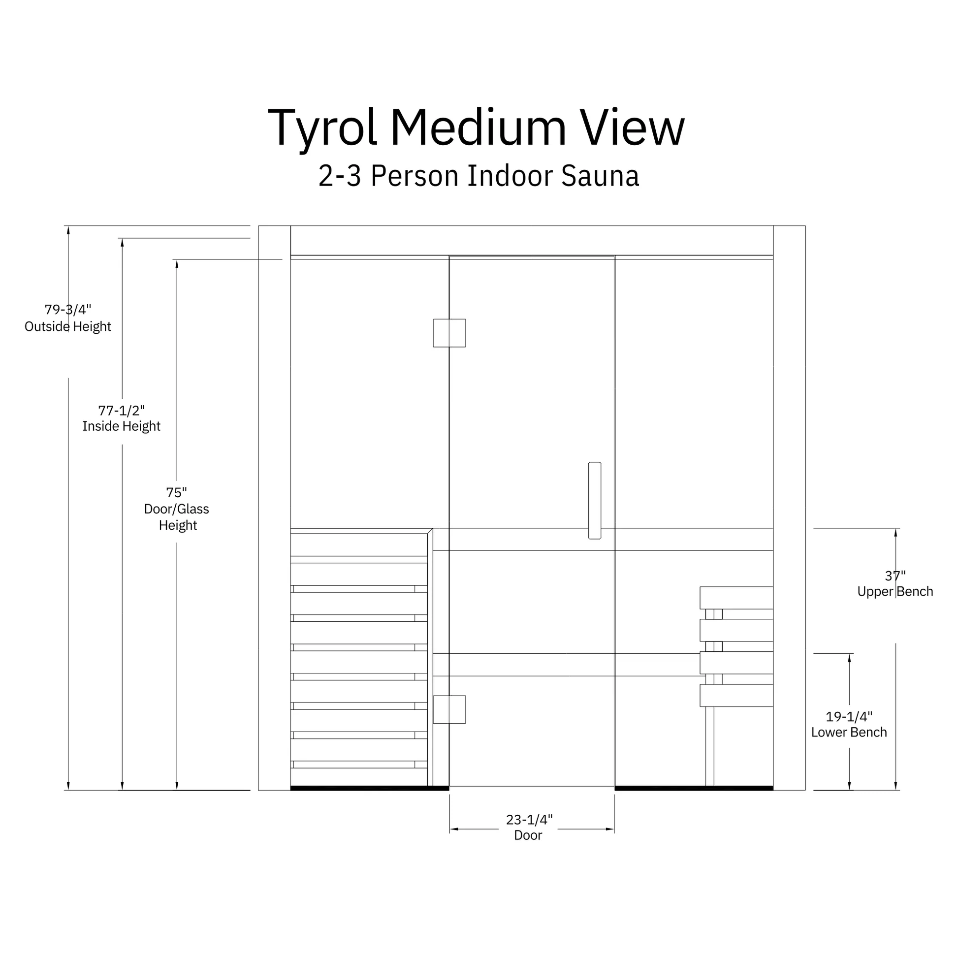Almost Heaven Tyrol 3-5 Person Indoor Sauna (Heritage Collection)
