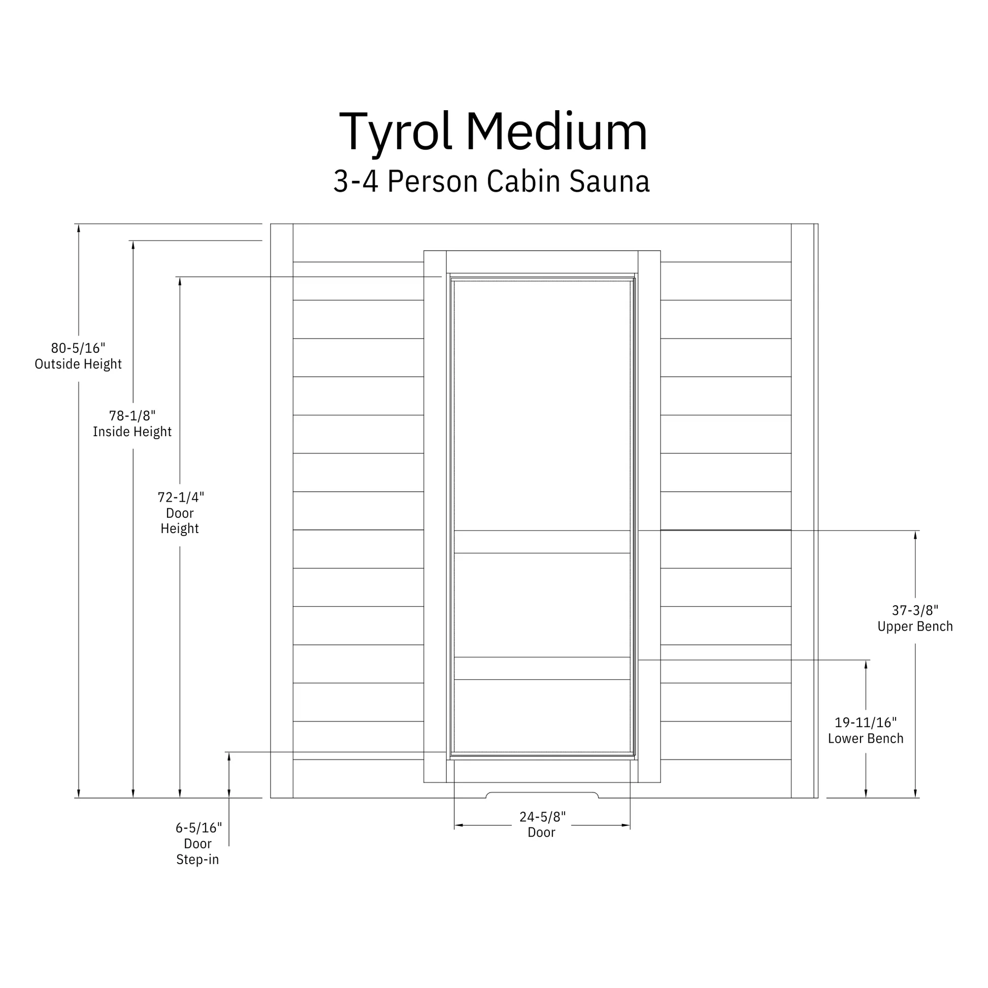 Almost Heaven Tyrol 3-5 Person Indoor Sauna (Heritage Collection)