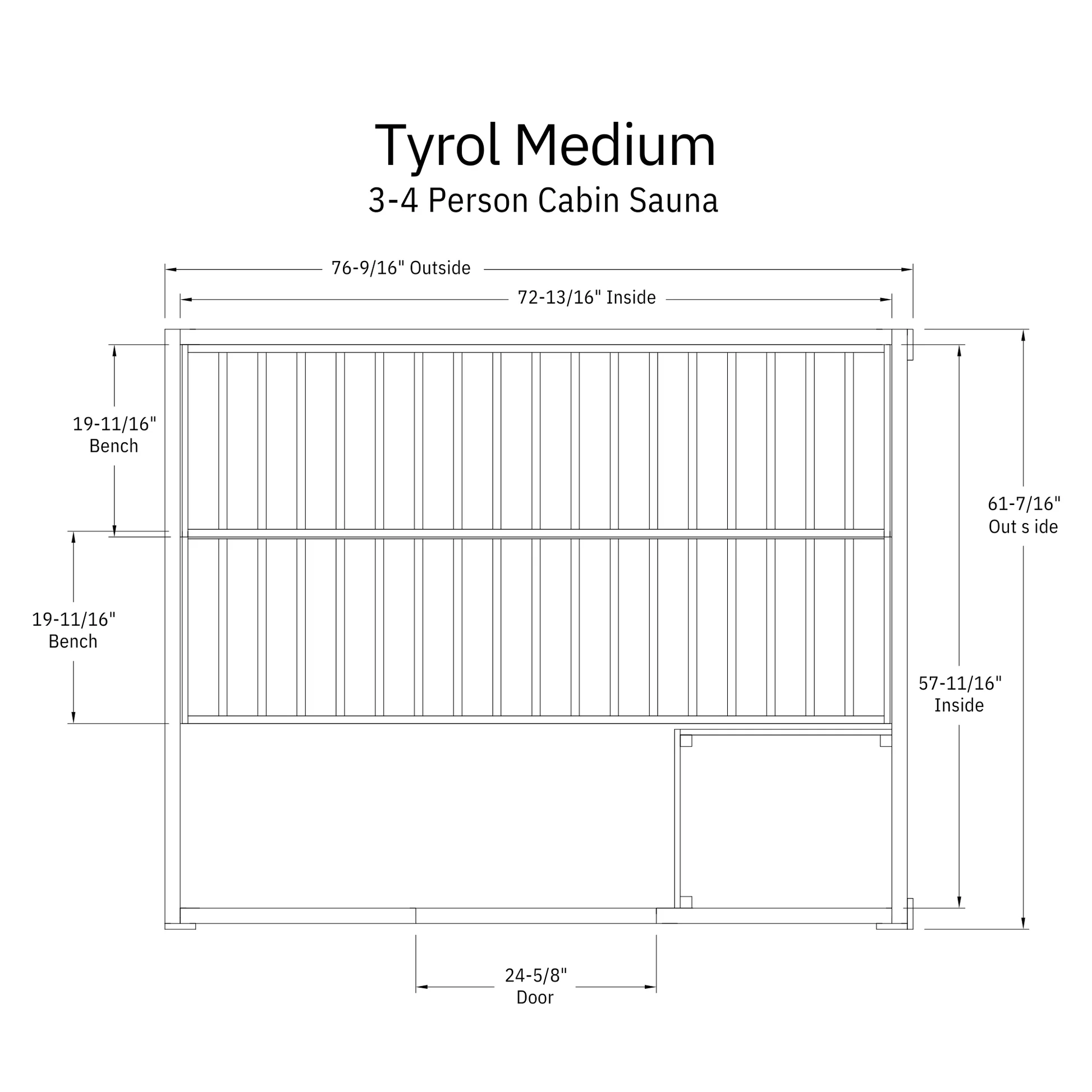 Almost Heaven Tyrol 3-5 Person Indoor Sauna (Heritage Collection)