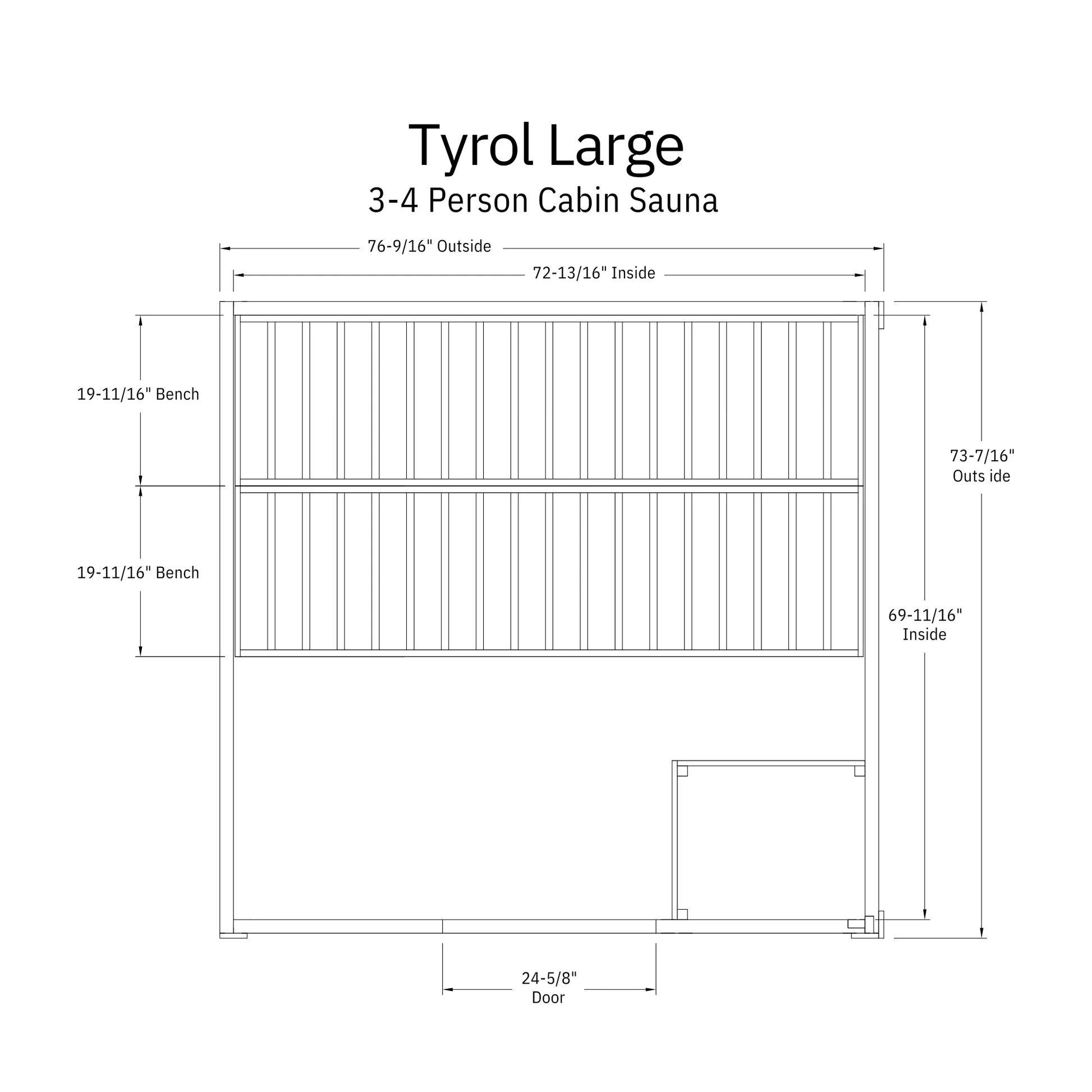 Almost Heaven Tyrol 3-5 Person Indoor Sauna (Heritage Collection)