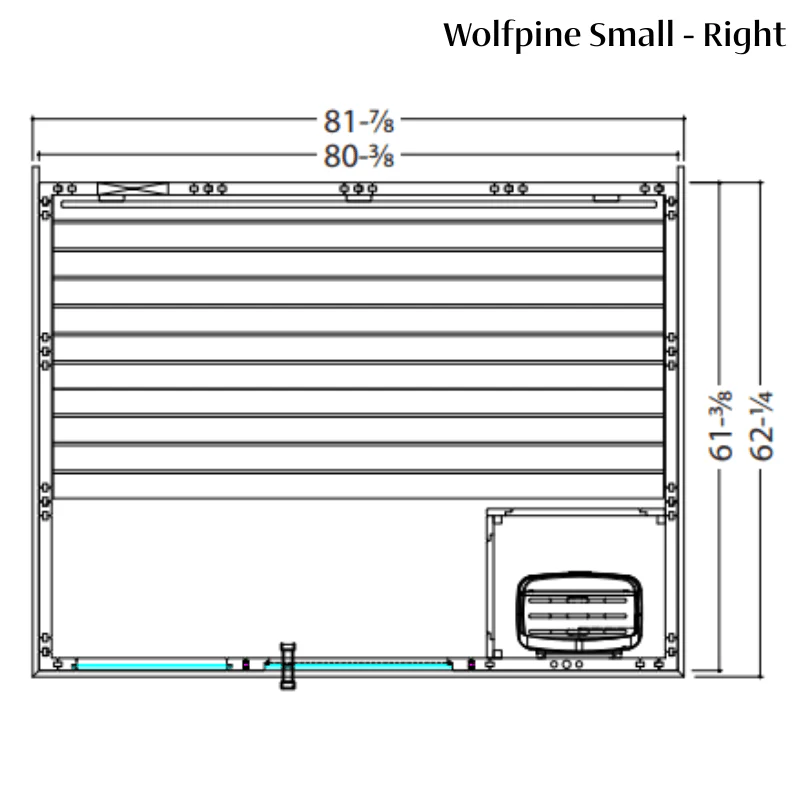 Almost Heaven Wolfpine 2-5 Person Indoor Sauna (Heritage Collection)