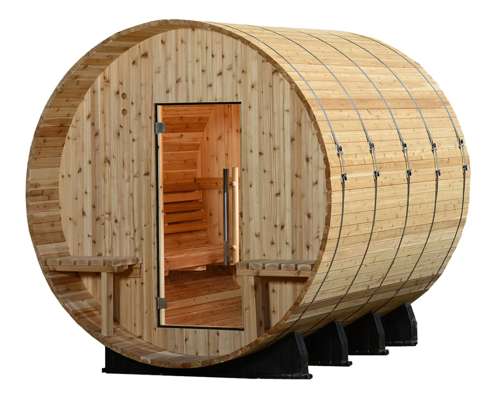 Almost Heaven Grandview 4-6 Person Canopy Barrel Sauna