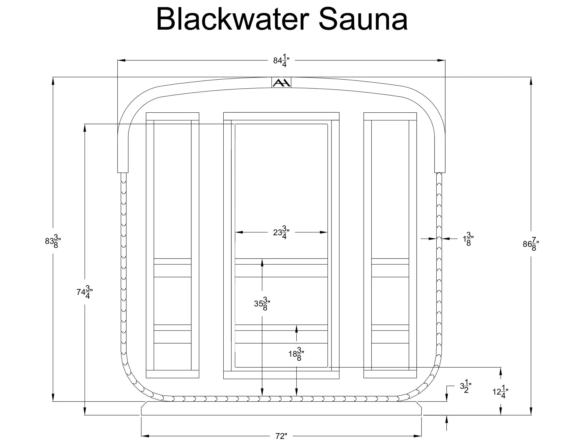 Almost Heaven Blackwater 4-6 Person Cube Outdoor Sauna