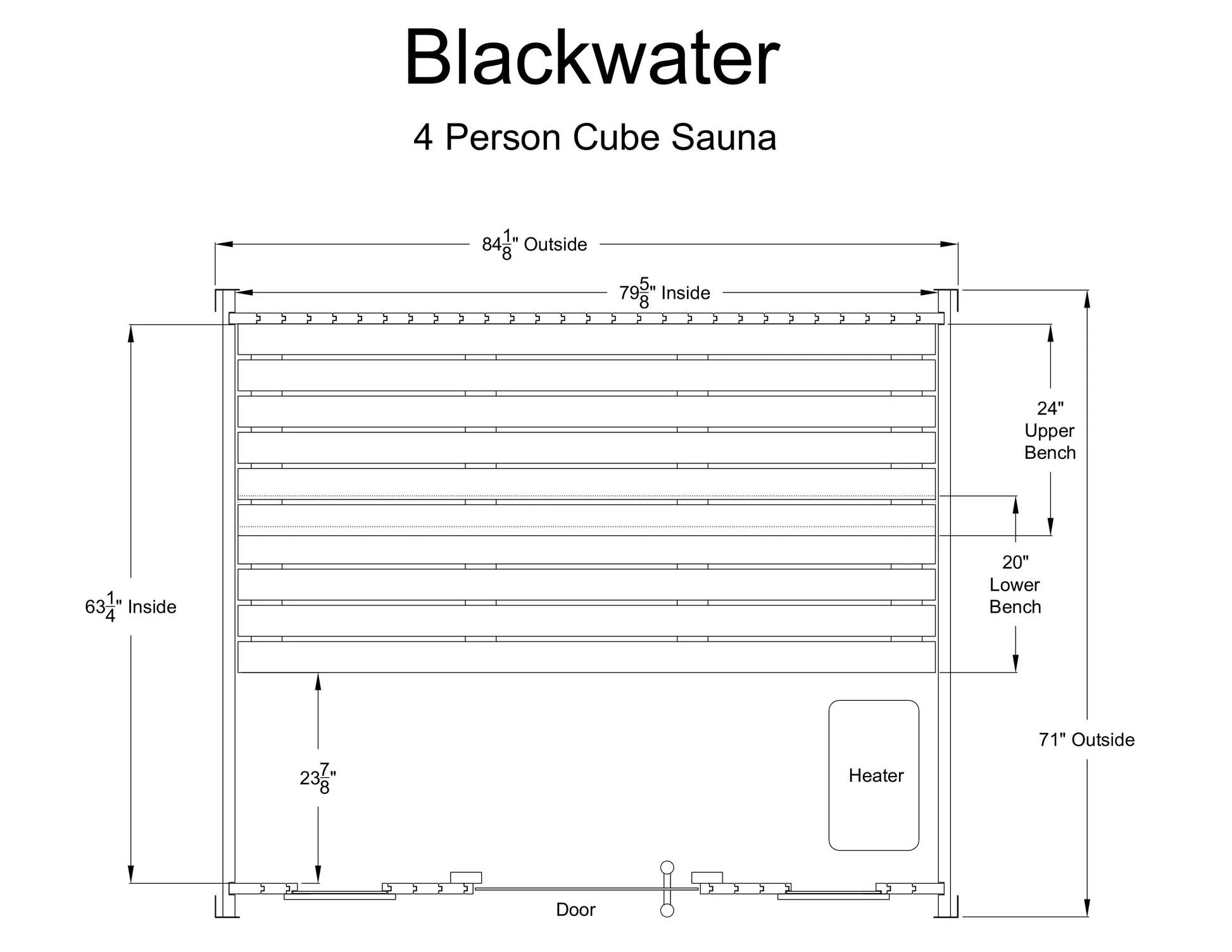 Almost Heaven Blackwater 4-6 Person Cube Outdoor Sauna