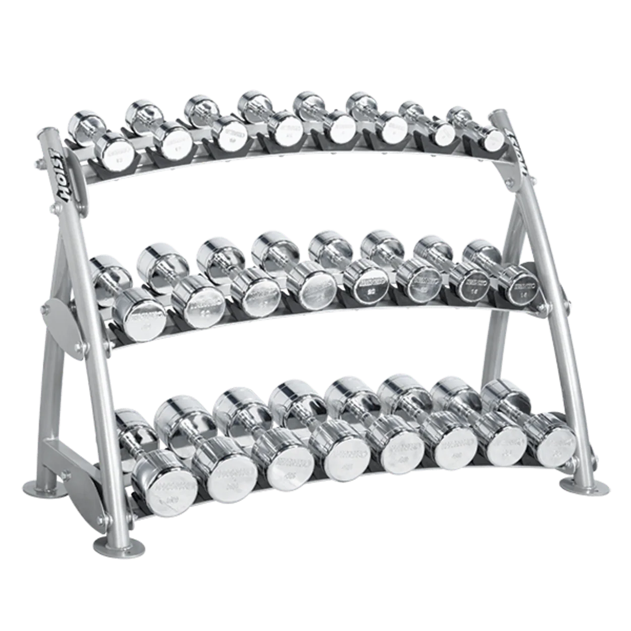 Hoist Fitness 3-Tier Horizontal Beauty Bell Rack