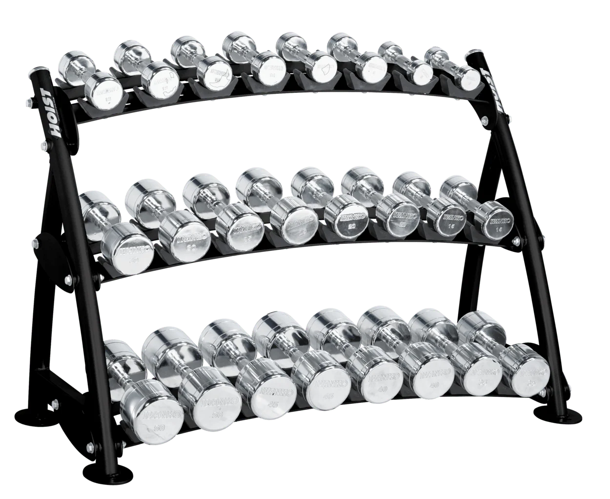 Hoist Fitness 3-Tier Horizontal Beauty Bell Rack