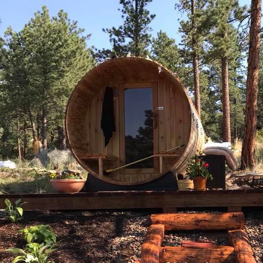 Almost Heaven Charleston 4-Person Canopy Barrel Sauna