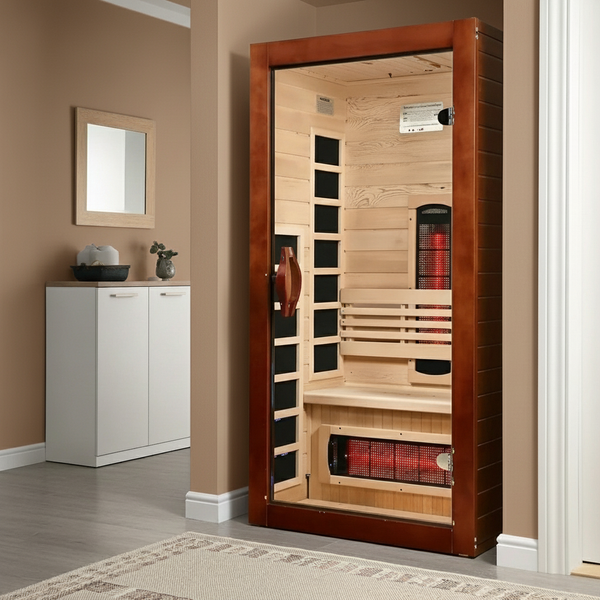 New 2026 Model Dynamic Santorini 1-2 Person Full Spectrum Near Zero EMF FAR IR Sauna (DYN-6009-03 FS)