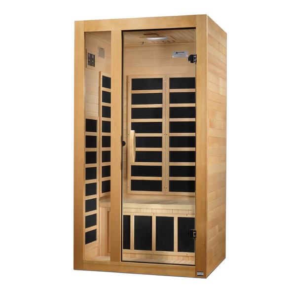Golden Designs ***New 2026 Model*** Dynamic "Gracia" 1-2 Person Ultra Low EMF FAR IR Sauna (DYN-6119-01 Elite)