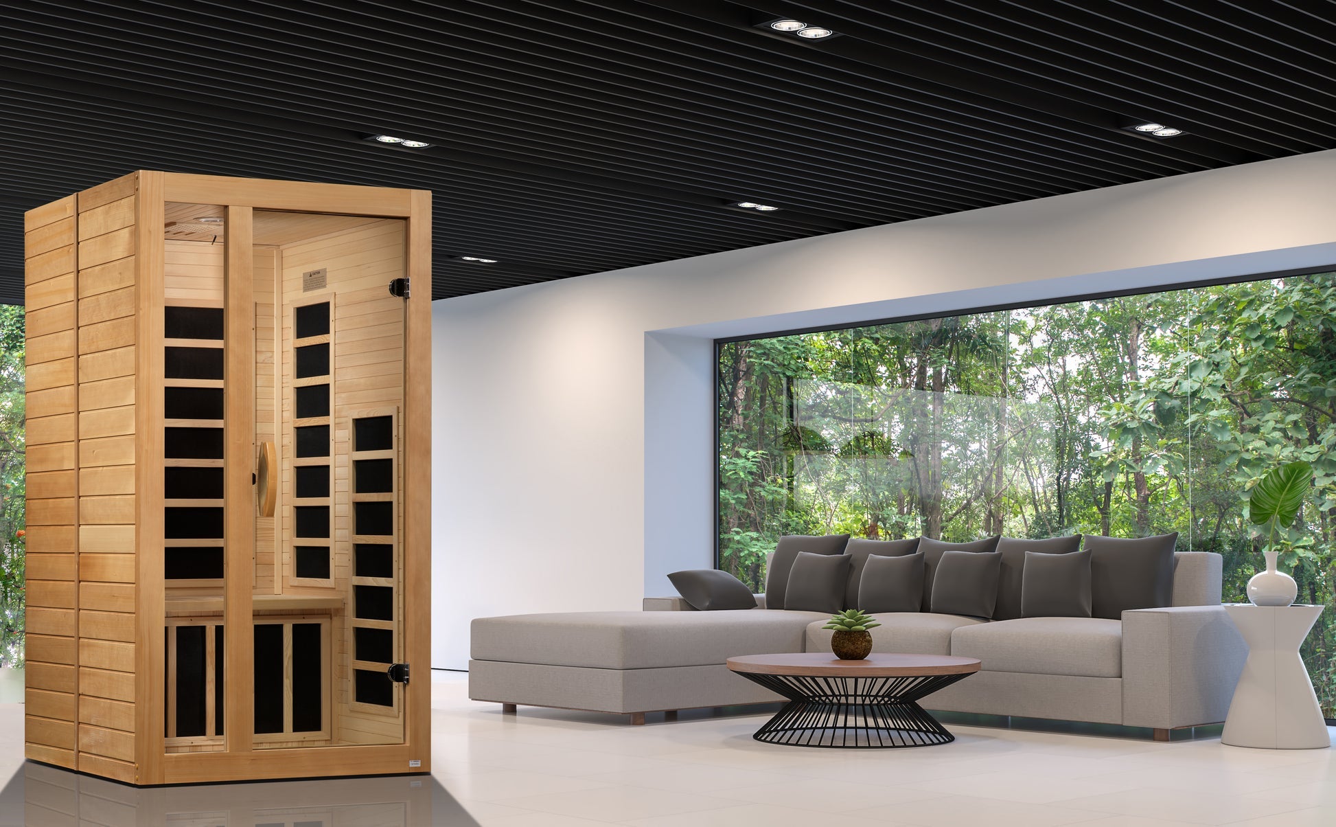New 2026  Dynamic "Gracia" 1-2 Person Ultra Low EMF FAR IR Sauna (DYN-6119-01 Elite)