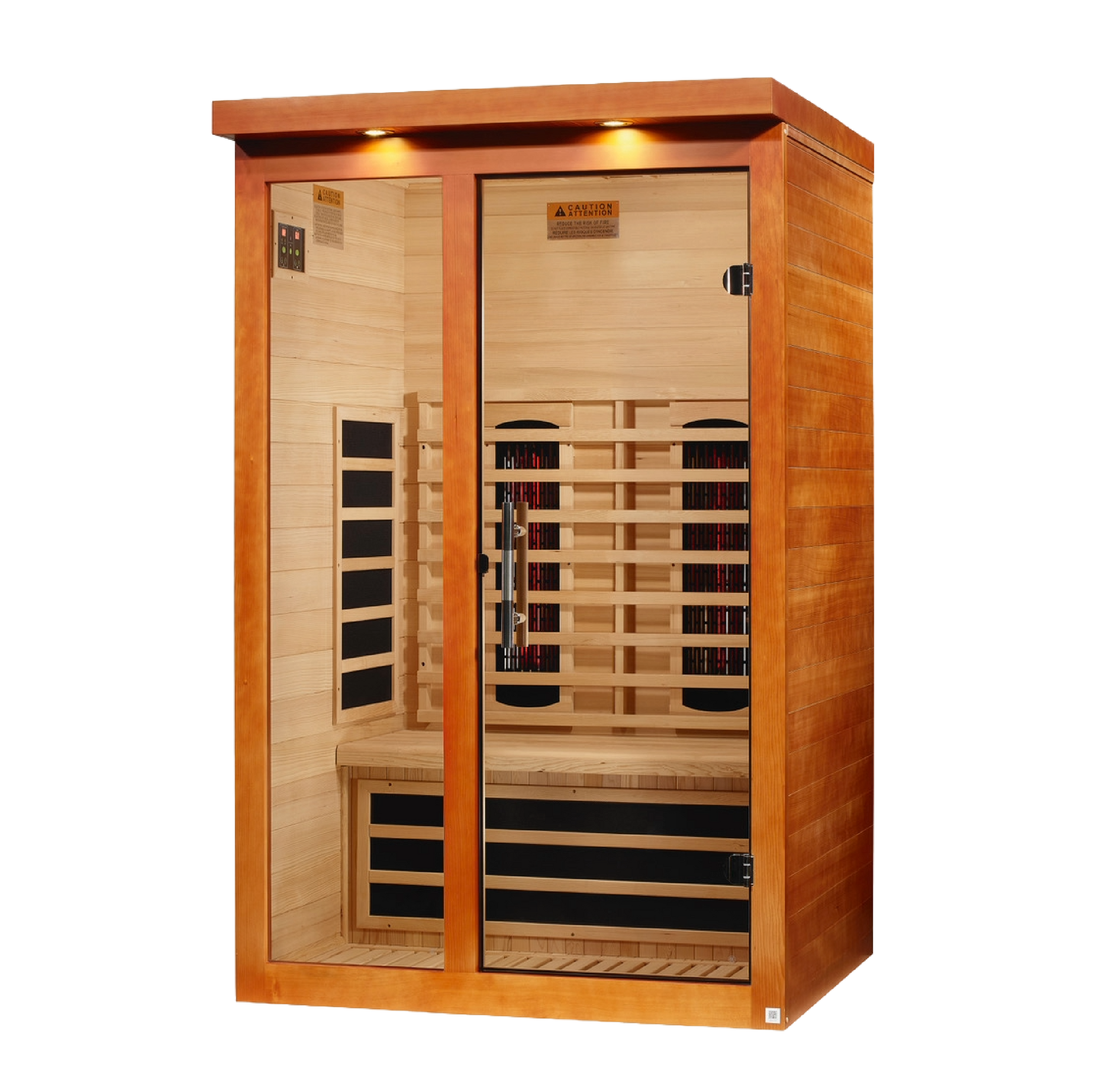 New 2026 Model Dynamic "Llumeneres" 2 Person Full Spectrum Nero Zero EMF FAR IR Sauna (DYN-6215-03 FS)