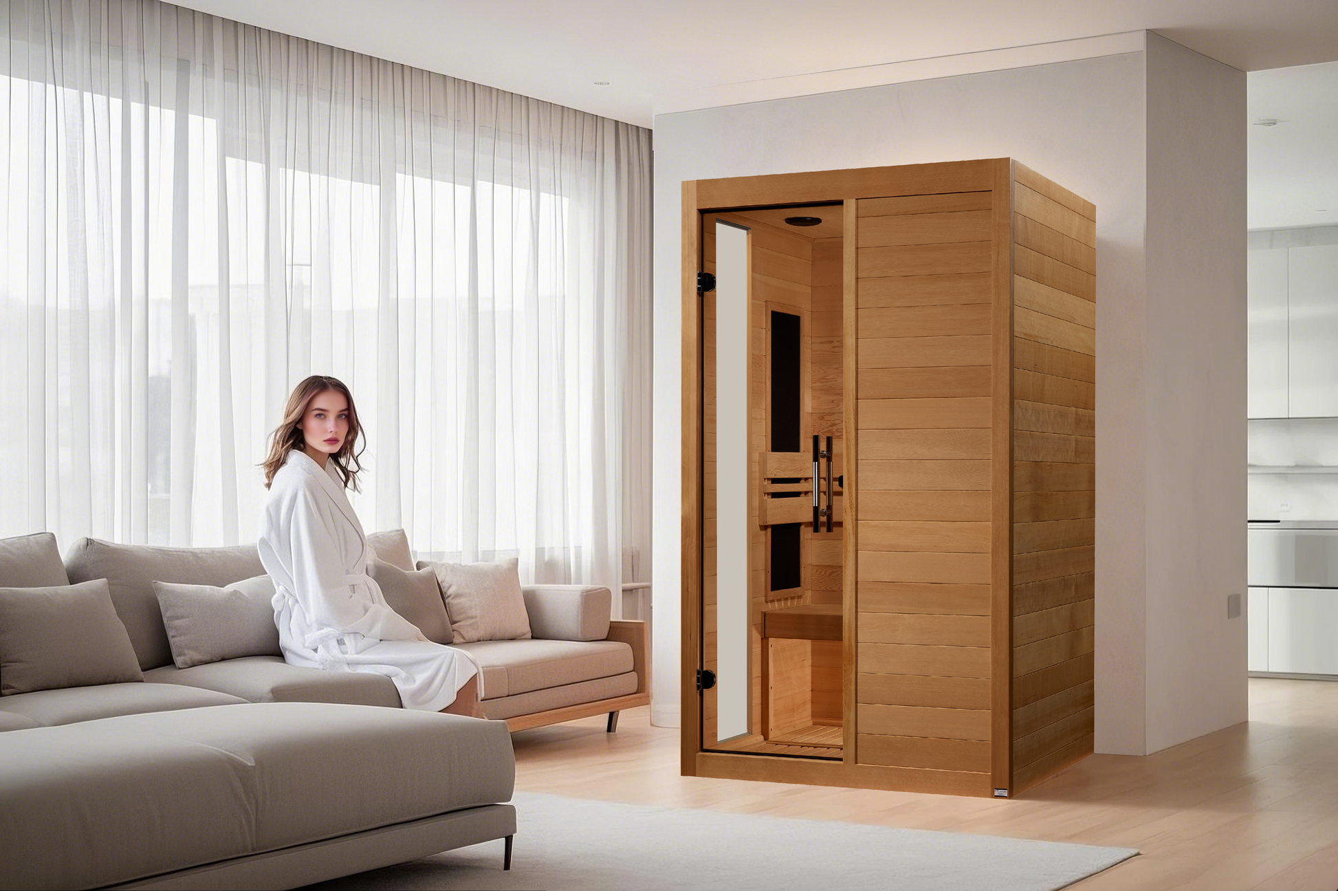 New 2026 Dynamic "Lucca" 2 Person Ultra Low EMF FAR IR Sauna (DYN-6215-05 Elite)