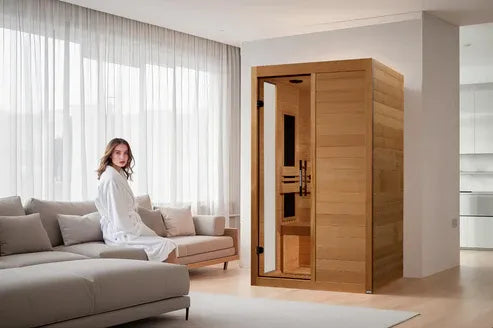 New 2026 Model Dynamic "Llumeneres" 2 Person Full Spectrum Nero Zero EMF FAR IR Sauna (DYN-6215-03 FS)