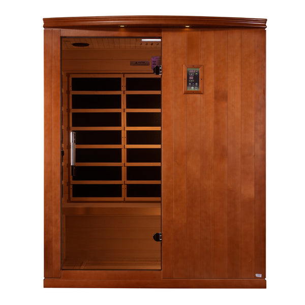 New 2026 Madrid Limited Elite 3 Person Ultra Low EMF FAR Infrared Sauna with Red Light Feature